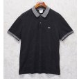 画像1: ビンテージ【ラコステ】【LACOSTE】【REGULAR FIT】胸ロゴ【黒×白】ボーダー【ポロシャツ】【サイズ６】<br> (1)