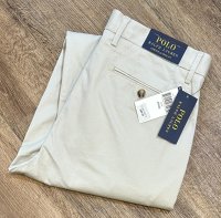 未使用品【ラルフローレン】POLO RALPH LAUREN【ビンテージ】【ベージュ】【STRETCH CLASSIC FIT】【コットンパンツ】【33ｘ32】 
