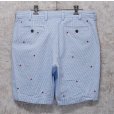 画像3: ビンテージ【ブルックスブラザーズ】【Brooks Brothers】白×水色【ストライプ】【シアサッカーパンツ】刺繍入り【ショーツ】半ズボン【短パン】【W34】<br> (3)