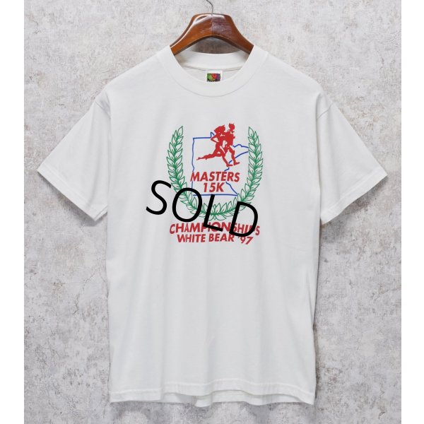 画像1: 90's【USA製】 ビンテージ【FRUIT OF THE LOOM 】フルーツオブザルーム【MASTERS 15K】【白】【 Tシャツ】【サイズL】 