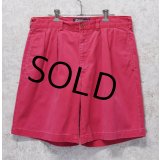 【POLO RALPH LAUREN】オールドラルフローレン【TYLER SHORT】【赤】クラシックチノ【２タック】【ショートパンツ】【短パン】【コットンショーツ】【W34】 