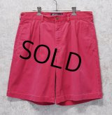 【POLO RALPH LAUREN】オールドラルフローレン【TYLER SHORT】【赤】クラシックチノ【２タック】【ショートパンツ】【短パン】【コットンショーツ】【W34】 