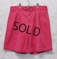 【POLO RALPH LAUREN】オールドラルフローレン【TYLER SHORT】【赤】クラシックチノ【２タック】【ショートパンツ】【短パン】【コットンショーツ】【W34】 