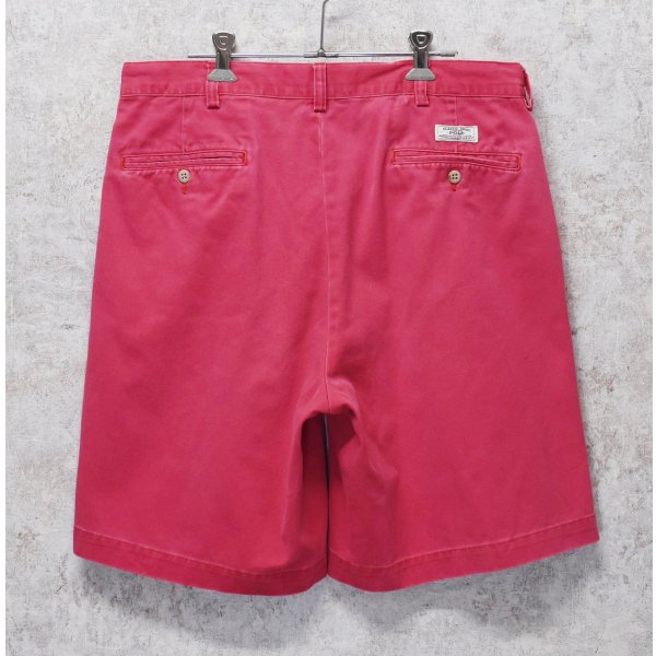画像3: 【POLO RALPH LAUREN】オールドラルフローレン【TYLER SHORT】【赤】クラシックチノ【２タック】【ショートパンツ】【短パン】【コットンショーツ】【W34】 
