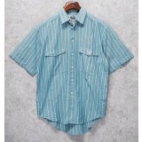 【デッドストック】90's【ビンテージ】【DOCKERS】ドッカーズ【リーバイス】【緑×白ストライプ】【半袖シャツ】【サイズＭ】 