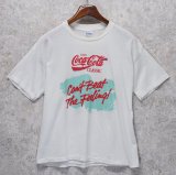 80's【USA製】 ビンテージ【コカ・コーラクラシック】【can't beat the feeling!】白【 Tシャツ】【サイズXL】 