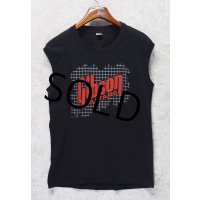 【デッドストック】 80's~【USA製】【ビンテージ】【GIBSON GUITARS】【黒】【ギブソン】ギター【プリント】ノースリーブ【Tシャツ】タンクトップ【サイズL】 