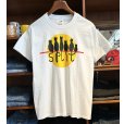 画像1: ビンテージ【FRUIT OF THE LOOM】フルーツオブザルーム【月と猫】SPLIT【白】【 Tシャツ】【サイズM】<br> (1)