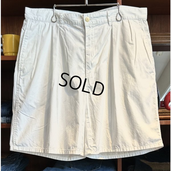 画像1: ビンテージ【POLO RALPH LAUREN】オールドラルフローレン【白】【２タック】ショートパンツ【短パン】【コットンショーツ】【W36】 