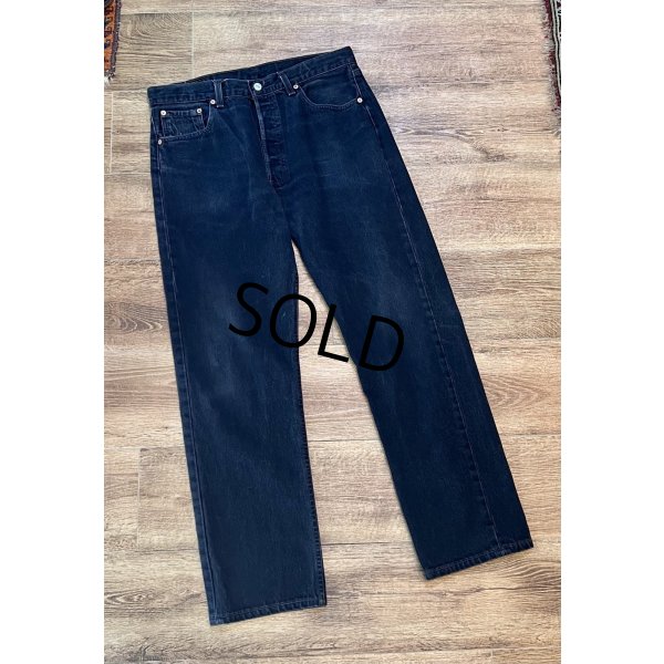 画像3: 90's【ビンテージ】【LEVI'S】【リーバイス】【501】ブラック 黒【ボタンフライ】【デニムパンツ】後染め【34×30】 