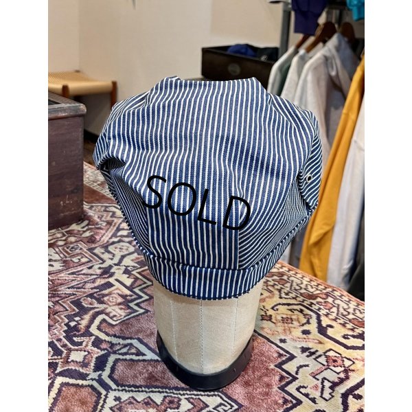 画像4: 70's【デッドストック】【ビンテージ】【ヒッコリーストライプ】【ワークキャップ】【サイズ7 3/8】５９.５cm程度 