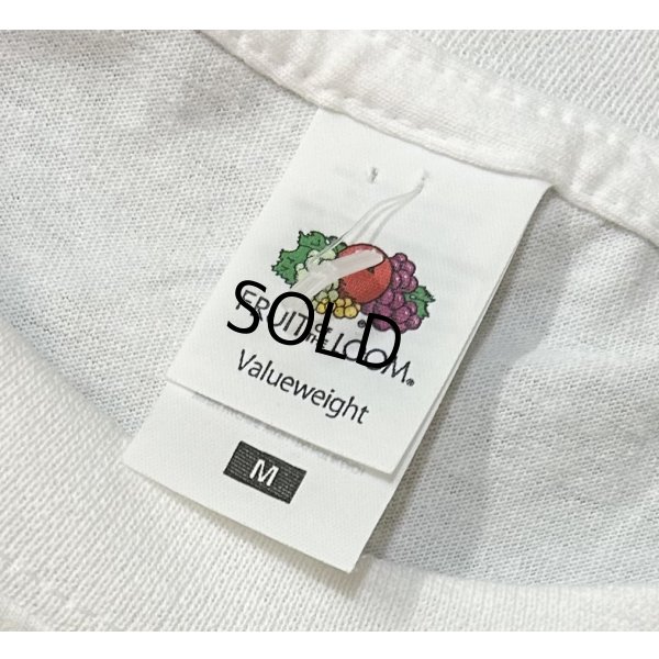 画像2: ビンテージ【FRUIT OF THE LOOM】フルーツオブザルーム【月と猫】SPLIT【白】【 Tシャツ】【サイズM】 