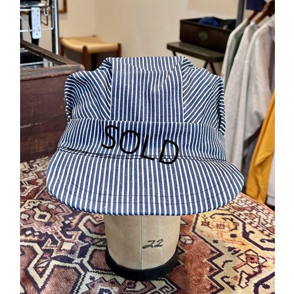 画像3: 70's【デッドストック】【ビンテージ】【ヒッコリーストライプ】【ワークキャップ】【サイズ7 3/8】５９.５cm程度 