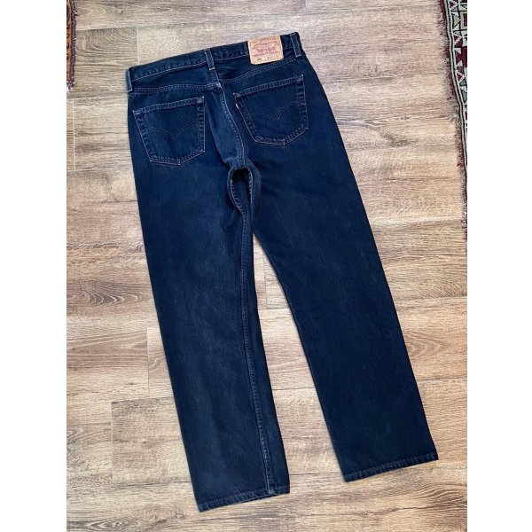 画像5: 90's【ビンテージ】【LEVI'S】【リーバイス】【501】ブラック 黒【ボタンフライ】【デニムパンツ】後染め【34×30】 
