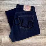 90's【ビンテージ】【LEVI'S】【リーバイス】【501】ブラック 黒【ボタンフライ】【デニムパンツ】後染め【34×30】 