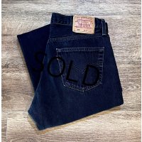 90's【ビンテージ】【LEVI'S】【リーバイス】【501】ブラック 黒【ボタンフライ】【デニムパンツ】後染め【34×30】 