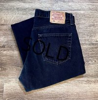 90's【ビンテージ】【LEVI'S】【リーバイス】【501】ブラック 黒【ボタンフライ】【デニムパンツ】後染め【34×30】 