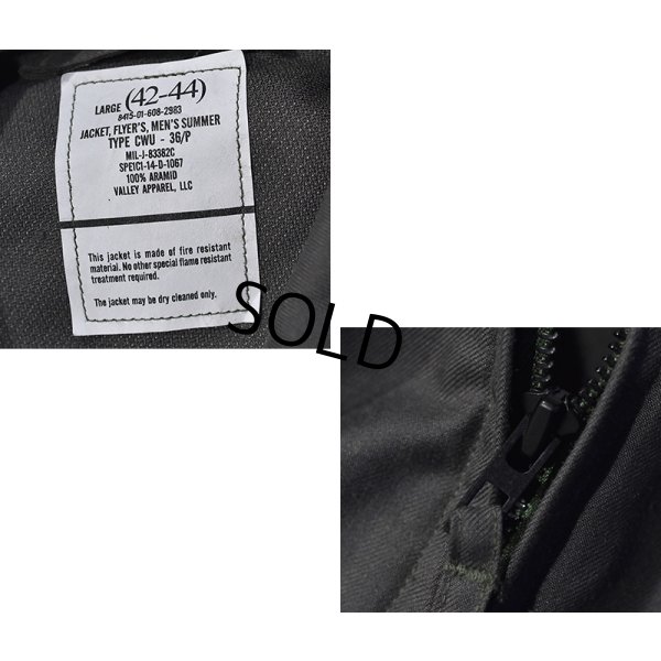 画像2: ほぼ未使用!!【米軍実物】USAF 【VALLEY APPAREL社製】ビンテージ【CWU36/P】ノボロイド繊維【フライトJKT】【MIL-J-83382C】【サイズL】 