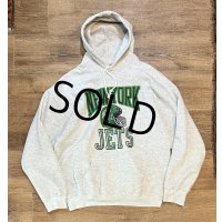 90's【USA製】【ビンテージ】【Tultex】【タルテックス】NFL【NEW YORK JETS】ニューヨーク・ジェッツ【グレー】【パーカー】【サイズXL】 