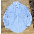 画像1: 【デッドストック】90’s USA製【ビンテージ】【ブルックスブラザーズ】Brooks Brothers【Makers】【無地】【青】【オックスフォードシャツ】【16-4】<br> (1)