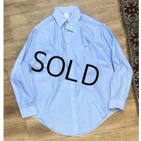【デッドストック】90’s USA製【ビンテージ】【ブルックスブラザーズ】Brooks Brothers【Makers】【無地】【青】【オックスフォードシャツ】【16-4】 