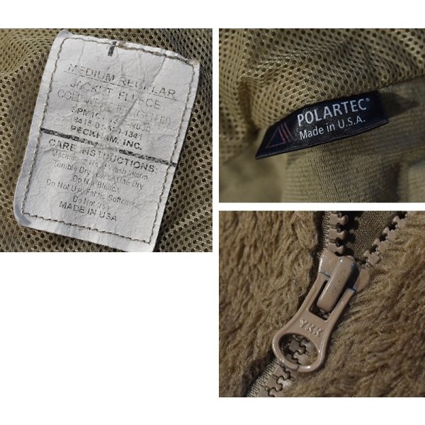 画像2: ビンテージ 米軍実物 U.S.ARMY【ECWCS】GEN3 Polartec【ポーラテック】コヨーテ タンカラー フリースジャケット【M-R】 