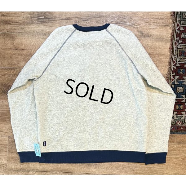 画像3: 【パタゴニア】patagonia【リバーシブル・シアーリング・クルー】白ｘ紺 フリースｘスウェット【サイズXL程度】 