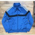 画像1: 【ビンテージ】【アディダス】adidas【青×白ライン】【胸黒ライン入り】ジャージ【トラックジャケット】【トラックジャージ】【サイズL】<br> (1)