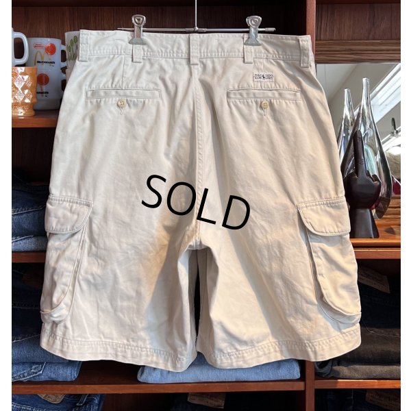 画像3: ビンテージ【POLO RALPH LAUREN】【ラルフローレン】【オフホワイト】【コットン】【POLO CHINO】カーゴショーツ【カーゴパンツ】半ズボン【短パン】【W34】 
