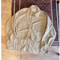 ビンテージ【HUDSON BAY】ハドソンズ・ベイ【ライトブラウン】【4ポケット】【エポレット付き】【ブルゾン】フルジップアップジャケット【サイズL程度】 