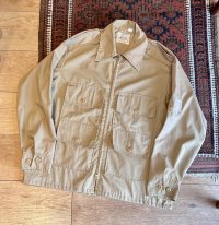 ビンテージ【HUDSON BAY】ハドソンズ・ベイ【ライトブラウン】【4ポケット】【エポレット付き】【ブルゾン】フルジップアップジャケット【サイズL程度】