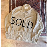 ビンテージ【HUDSON BAY】ハドソンズ・ベイ【ライトブラウン】【4ポケット】【エポレット付き】【ブルゾン】フルジップアップジャケット【サイズL程度】 