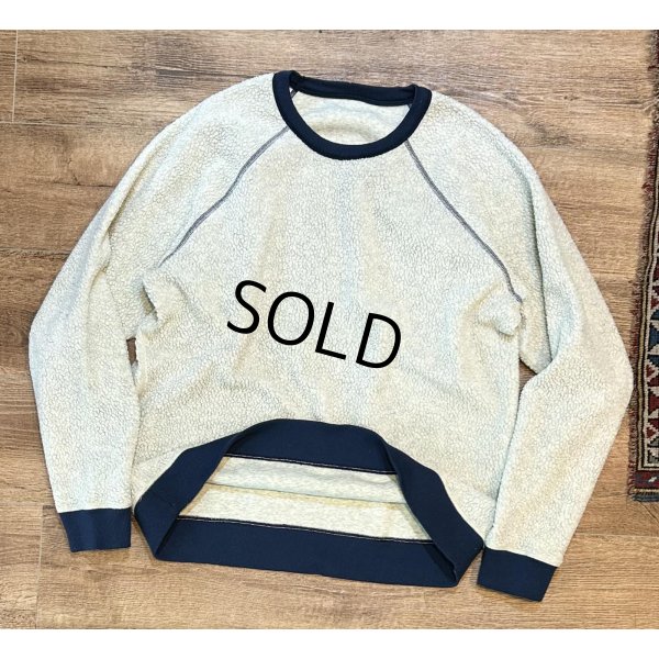 画像6: 【パタゴニア】patagonia【リバーシブル・シアーリング・クルー】白ｘ紺 フリースｘスウェット【サイズXL程度】 