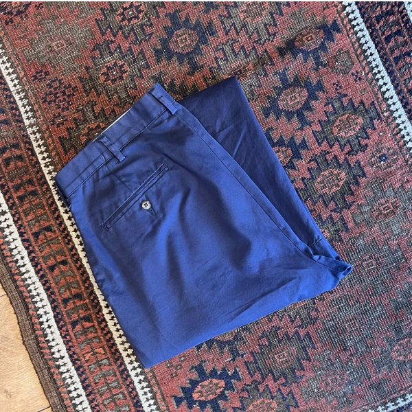 画像4: 90's【ラルフローレン】POLO RALPH LAUREN【ネイビー】ノータックコットンスラックス【コットンパンツ】【34ｘ30】 