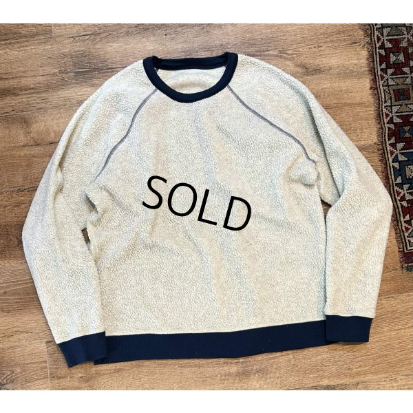 画像1: 【パタゴニア】patagonia【リバーシブル・シアーリング・クルー】白ｘ紺 フリースｘスウェット【サイズXL程度】 