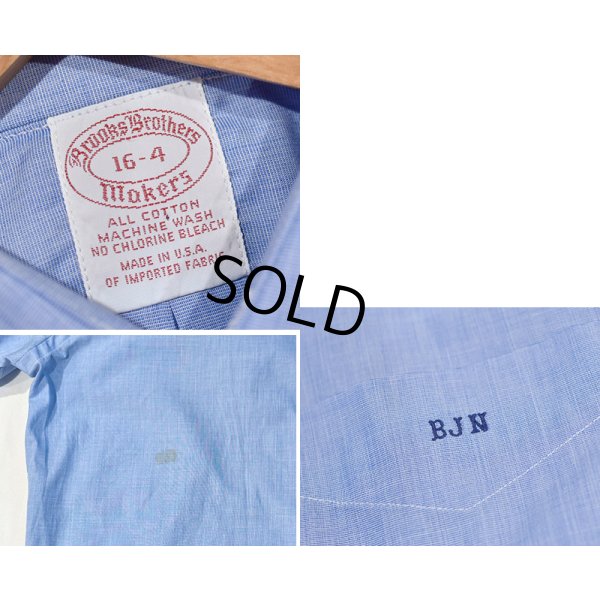 画像2: 【デッドストック】90’s USA製【ビンテージ】【ブルックスブラザーズ】Brooks Brothers【Makers】【無地】【青】【オックスフォードシャツ】【16-4】 