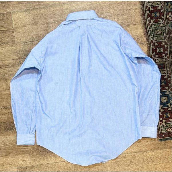 画像3: 【デッドストック】90’s USA製【ビンテージ】【ブルックスブラザーズ】Brooks Brothers【Makers】【無地】【青】【オックスフォードシャツ】【16-4】 
