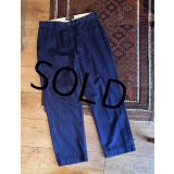 90's【ラルフローレン】POLO RALPH LAUREN【ネイビー】ノータックコットンスラックス【コットンパンツ】【34ｘ30】 