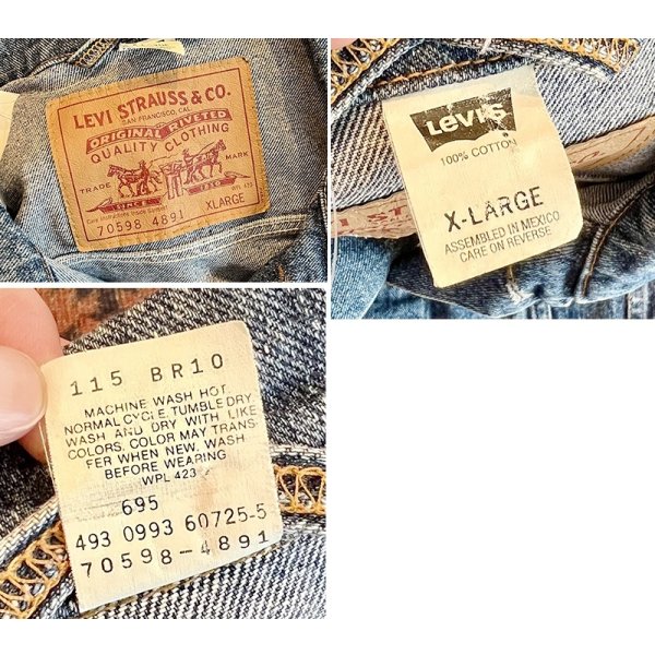 画像2: 90’s 【ビンテージ】USA製【リーバイス】【LEVIS】【70598 4891】【デカパッチ】【Gジャン】デニムジャケット【サイズXL】 