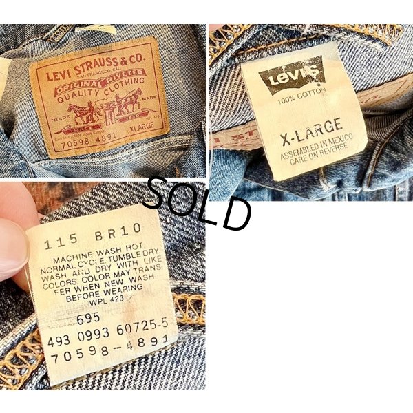 画像2: 90’s 【ビンテージ】USA製【リーバイス】【LEVIS】【70598 4891】【デカパッチ】【Gジャン】デニムジャケット【サイズXL】 