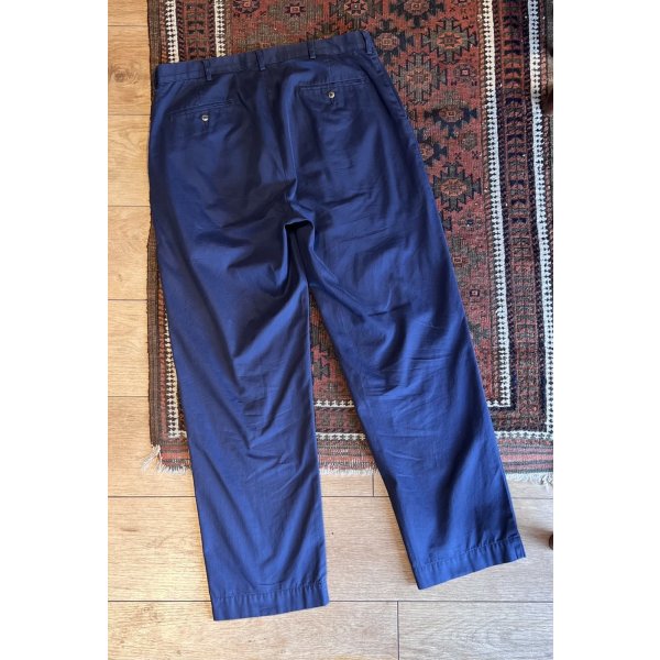 画像3: 90's【ラルフローレン】POLO RALPH LAUREN【ネイビー】ノータックコットンスラックス【コットンパンツ】【34ｘ30】 