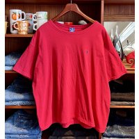 【90's】【USA製】【ビンテージ】【チャンピオン】【Champion】胸ロゴ付き【赤】無地【Tシャツ】【サイズXL】 