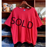 【90's】【USA製】【ビンテージ】【チャンピオン】【Champion】胸ロゴ付き【赤】無地【Tシャツ】【サイズXL】 