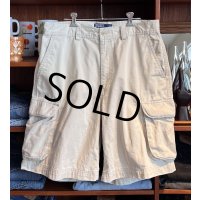 ビンテージ【POLO RALPH LAUREN】【ラルフローレン】【オフホワイト】【コットン】【POLO CHINO】カーゴショーツ【カーゴパンツ】半ズボン【短パン】【W34】 