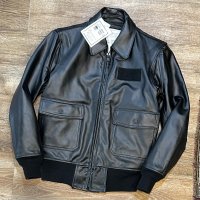 デッドストック【ビンテージ】【U.S.NAVY】Quaterdeck COLLECTION【SWOジャケット】【レザージャケット】【US38-LONG】 