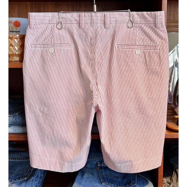 画像3: 【ブルックスブラザーズ】【BERMUDA SHORT】【赤×白】【シアサッカー地】【ストライプ柄】【ショートパンツ】【短パン】【W34】 