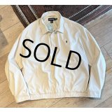ビンテージ【POLO GOLF】【ポロゴルフ】【ラルフローレン】【RALPH LAUREN】【ベージュ】【ポリエステル】【プルオーバーブルゾン】【サイズＬ】 