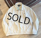 ビンテージ【POLO GOLF】【ポロゴルフ】【ラルフローレン】【RALPH LAUREN】【ベージュ】【ポリエステル】【プルオーバーブルゾン】【サイズＬ】 