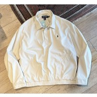 ビンテージ【POLO GOLF】【ポロゴルフ】【ラルフローレン】【RALPH LAUREN】【ベージュ】【ポリエステル】【プルオーバーブルゾン】【サイズＬ】 