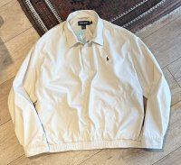 ビンテージ【POLO GOLF】【ポロゴルフ】【ラルフローレン】【RALPH LAUREN】【ベージュ】【ポリエステル】【プルオーバーブルゾン】【サイズＬ】 